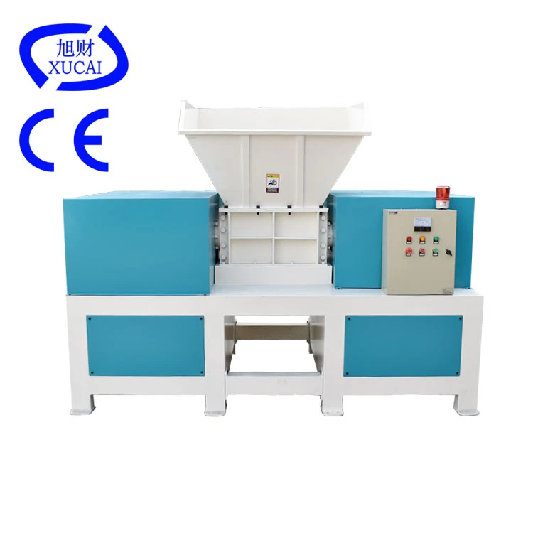 Two shaft rubber tire shredder